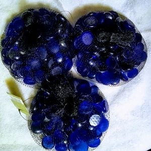 Cobalt blue glass pebbles - 30 oz, approx 150 pc